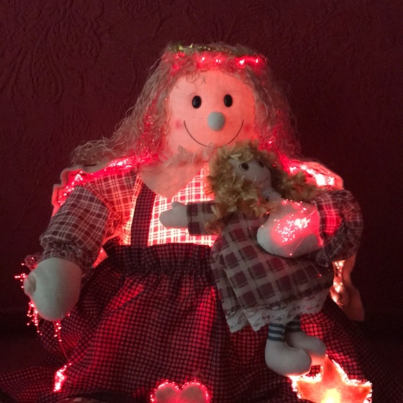 FIBER OPTIC LIGHTED CHRISTMAS ANGEL π DOLLπππ» - Picture 5 of 6